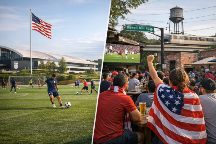 Featured image for Southside Rising: U.S. Soccer’s campus and Atlanta’s neighborhood matchday rituals