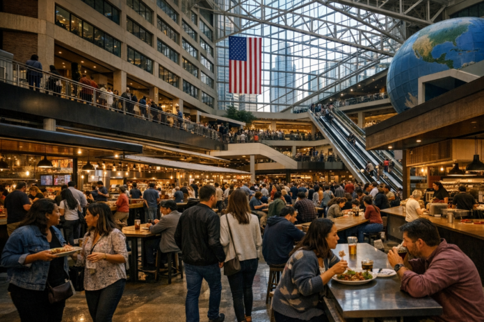 Featured image for The CTR reimagines CNN Center into a civic food hall for downtown Atlanta